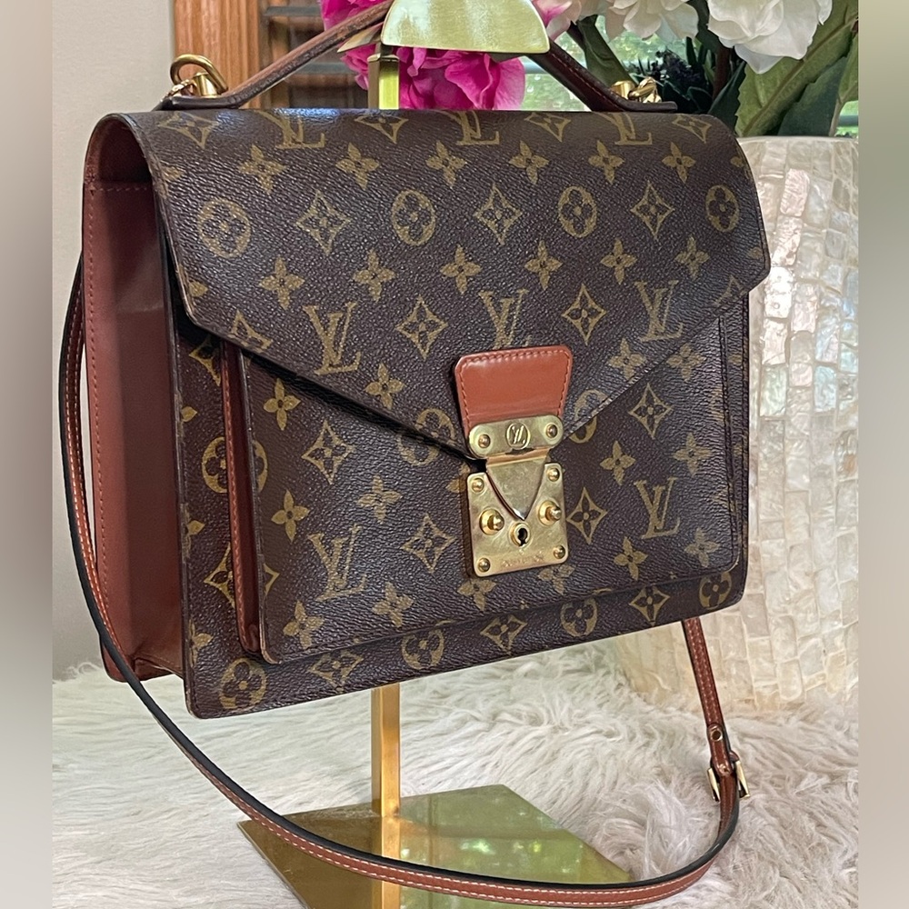 Authentic LOUIS VUITTON Monogram Monceau Bag - Picture 2 of 16